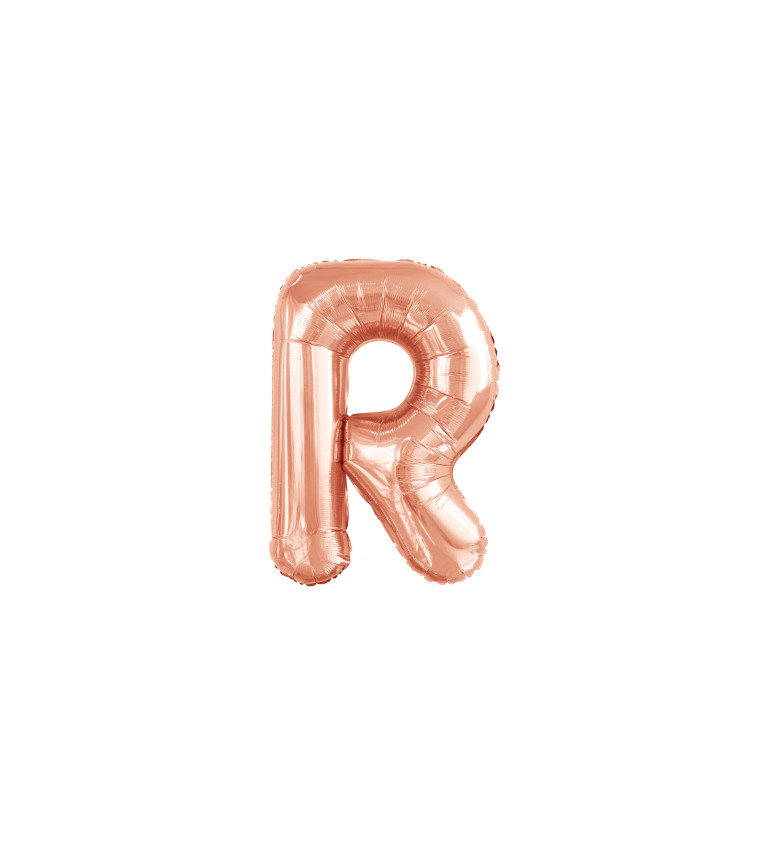 Rosegold balónek písmeno R