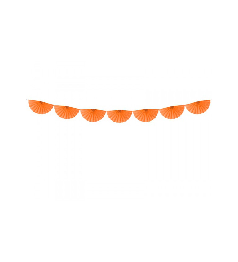Oranžová girlanda s rozetkami II