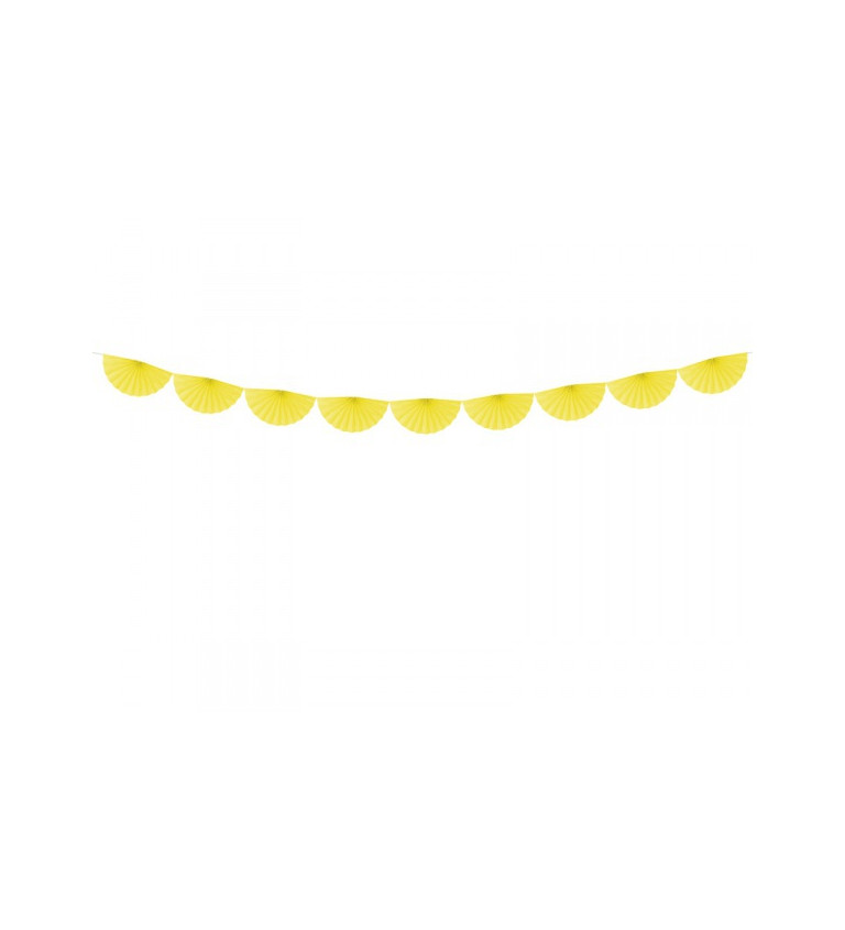 Žlutá girlanda s rozetkami
