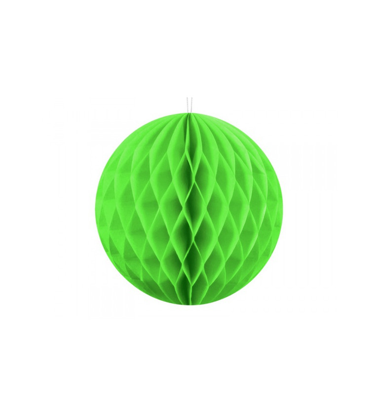 Zelená papírová koule - 40 cm