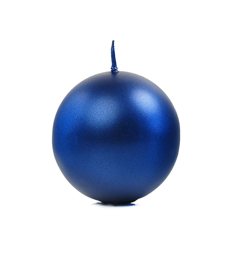 Metalická svíčka - tmavě modrá II