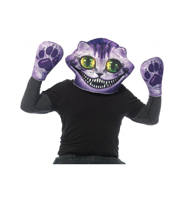 Pěnová maska Cheshire s rukavicemi