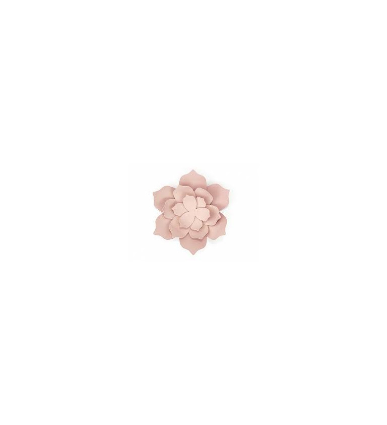 Papírové květiny - růžové