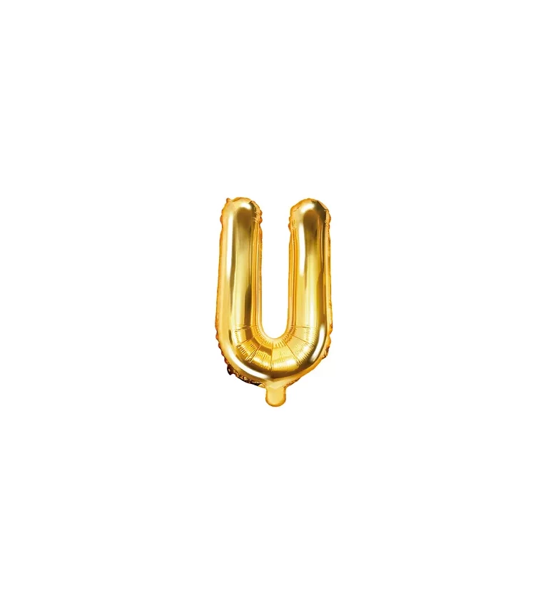 Zlatý fóliový balónek -písmeno U