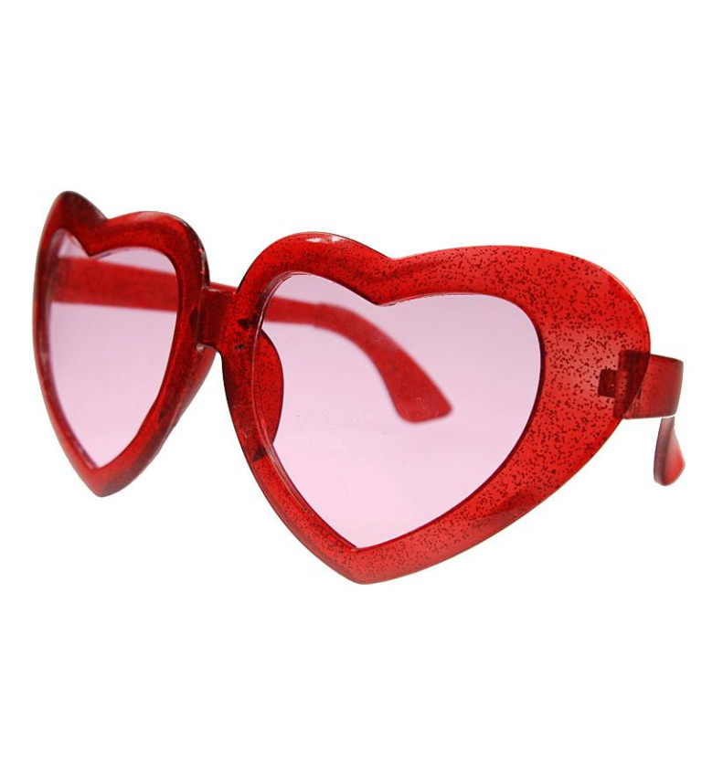 Mega brýle - červené srdce