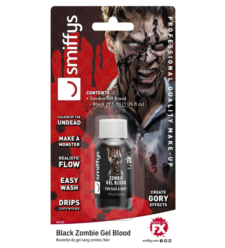 Černá zombie krev - gelová