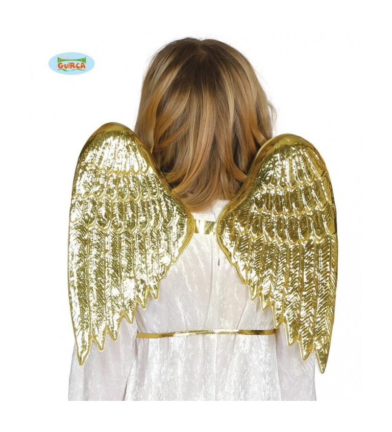Zlatá dětská andělská křídla