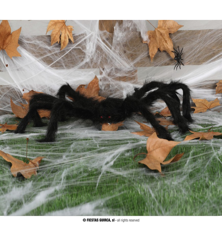 Chlupatý černý pavouk dekorace