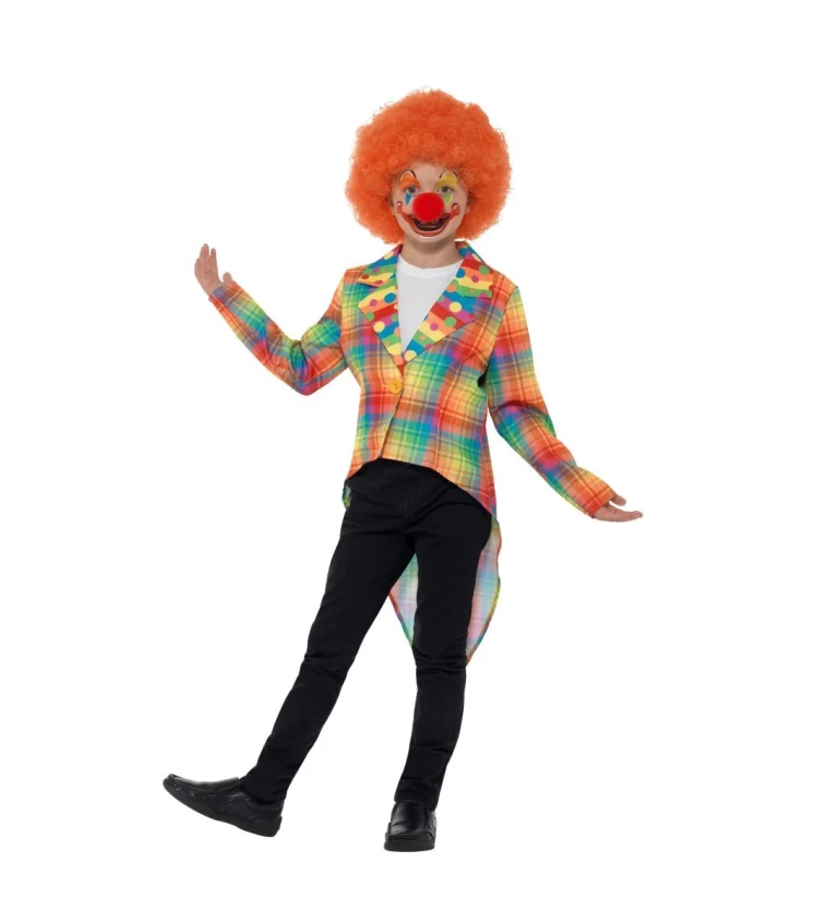 Dětský barevný frak pro klauny