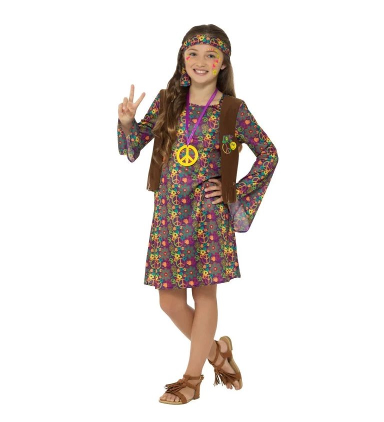 Dívčí hippie kostým