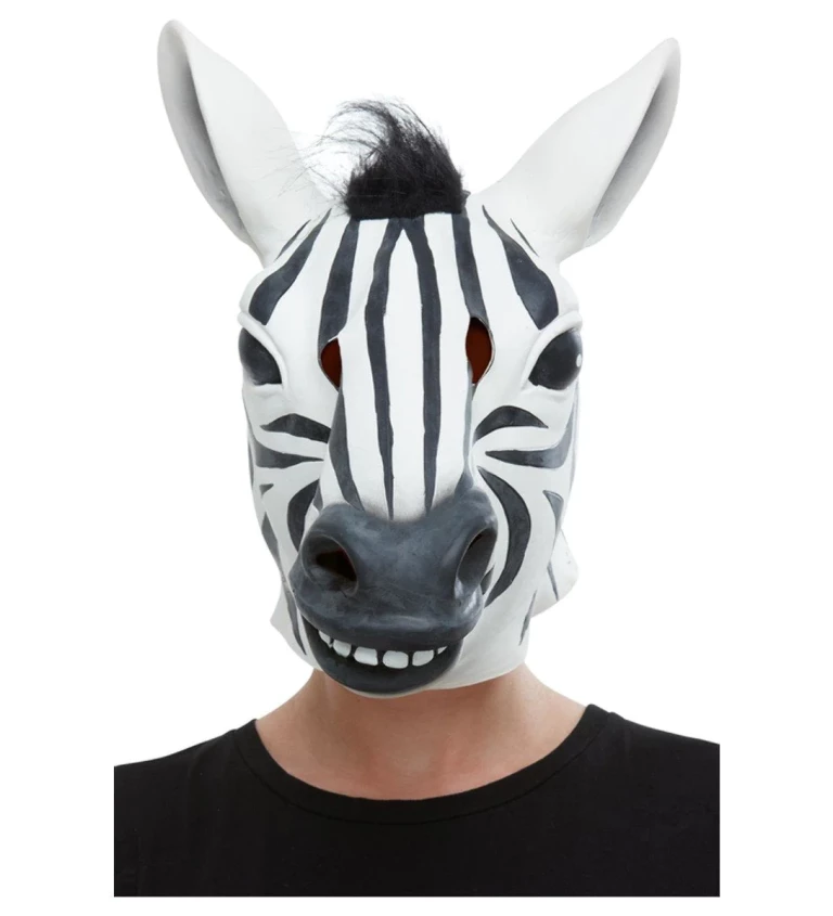 Celohlavová maska Zebra