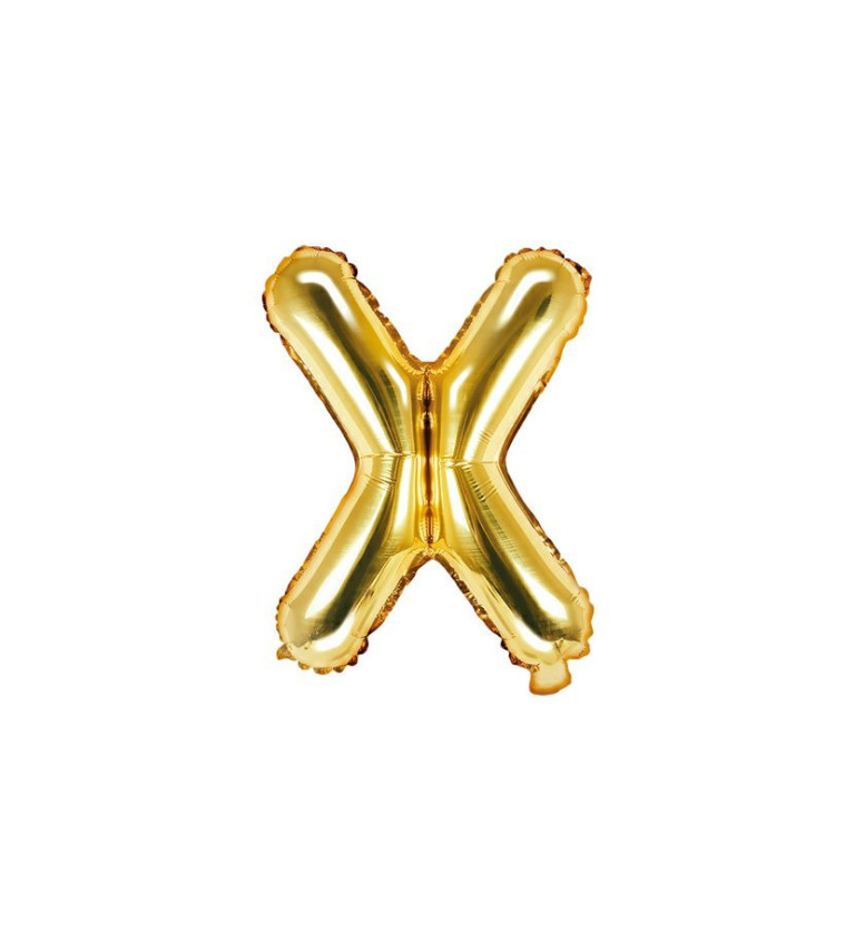 Mini balón X - zlatý
