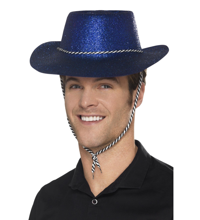 Kovbojský klobouk - modrý