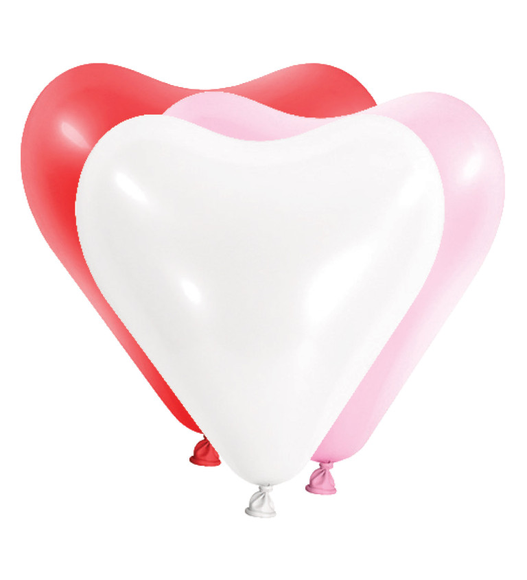 Balónky srdce - mix