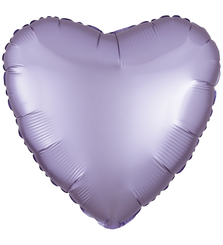 Balónek - pastelově fialové srdce