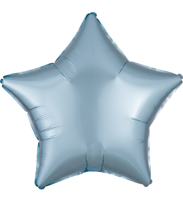 Balónek ve tvaru hvězdy - světle modrý