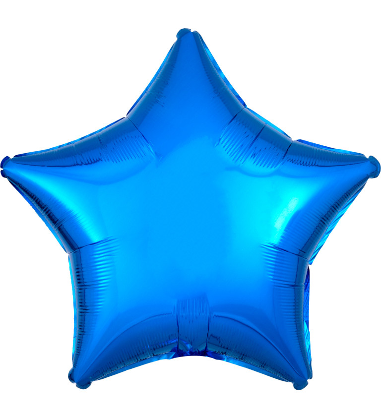 Foliový balónek - hvězda modrý