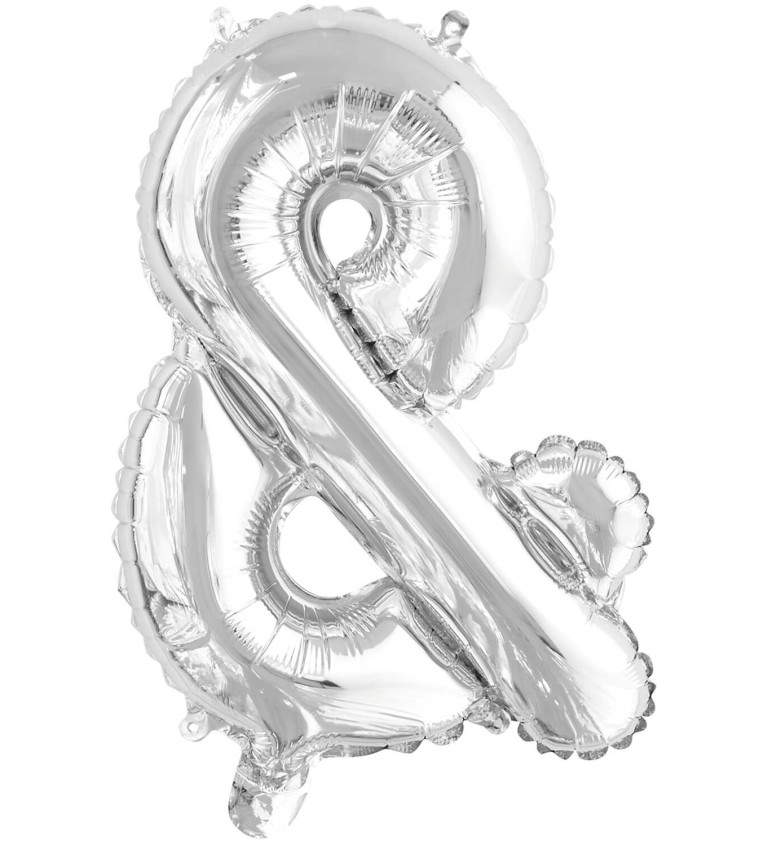 Fóliový balónek stříbrný - znak &