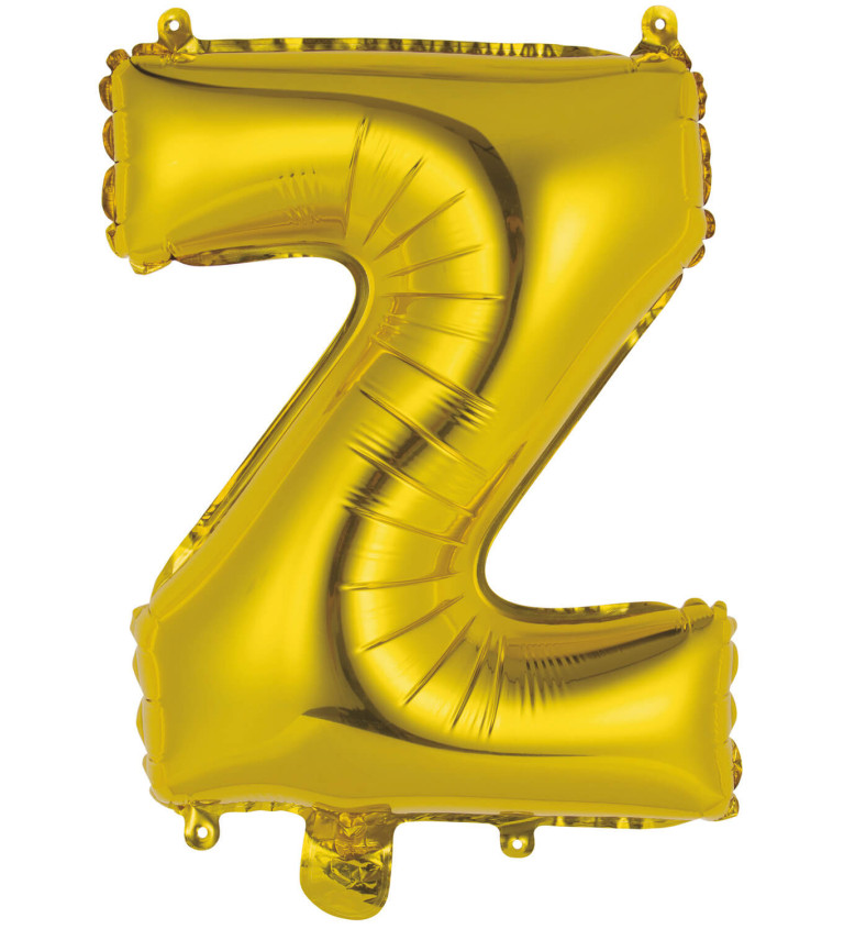 Fóliový balónek zlatý - písmeno Z