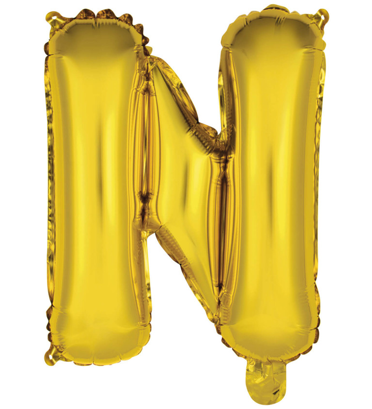 Mini zlatý balónek - N