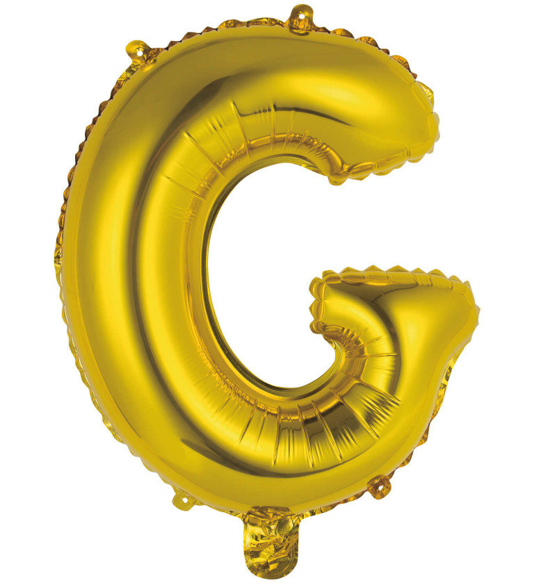 Fóliový balónek zlatý - písmeno G