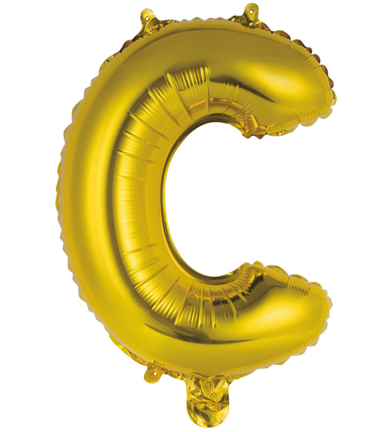 Fóliový balónek zlatý - písmeno C