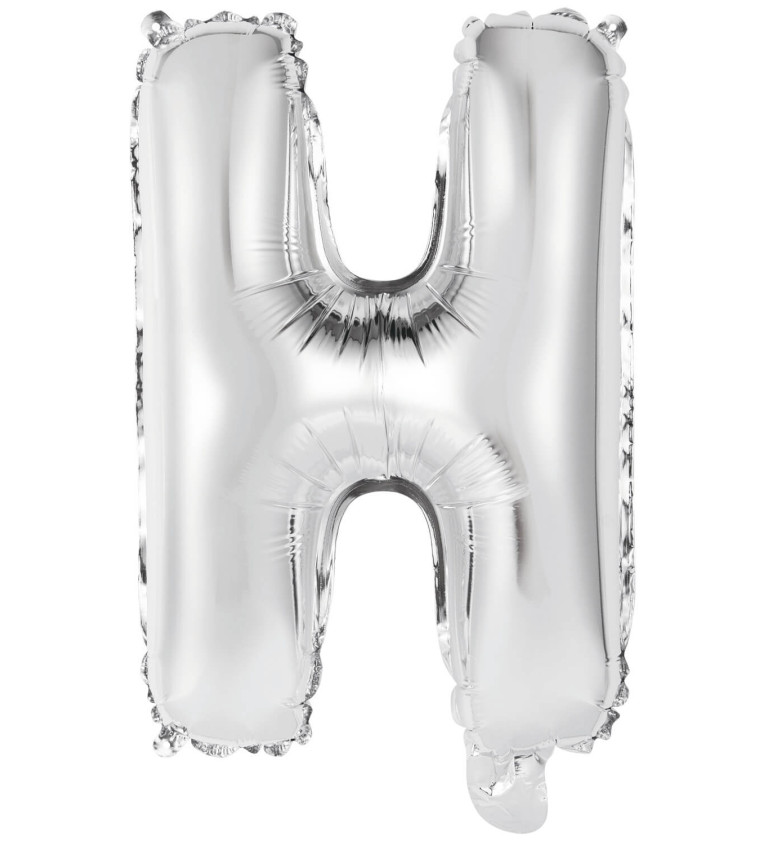 Fóliový balónek stříbrný - písmeno H