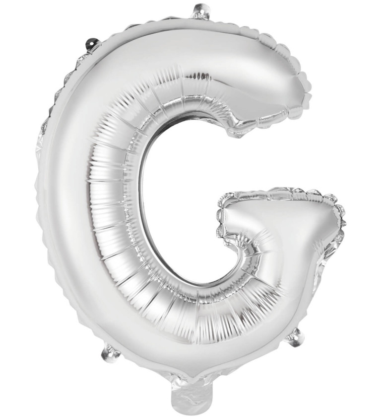 Fóliový balónek stříbrný - písmeno G