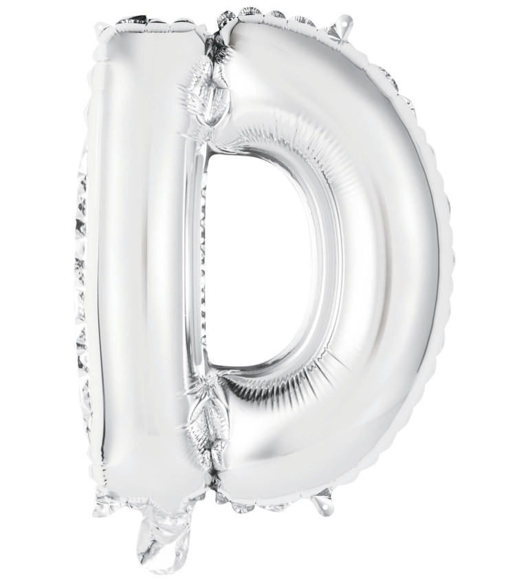 Fóliový balónek stříbrný - písmeno D