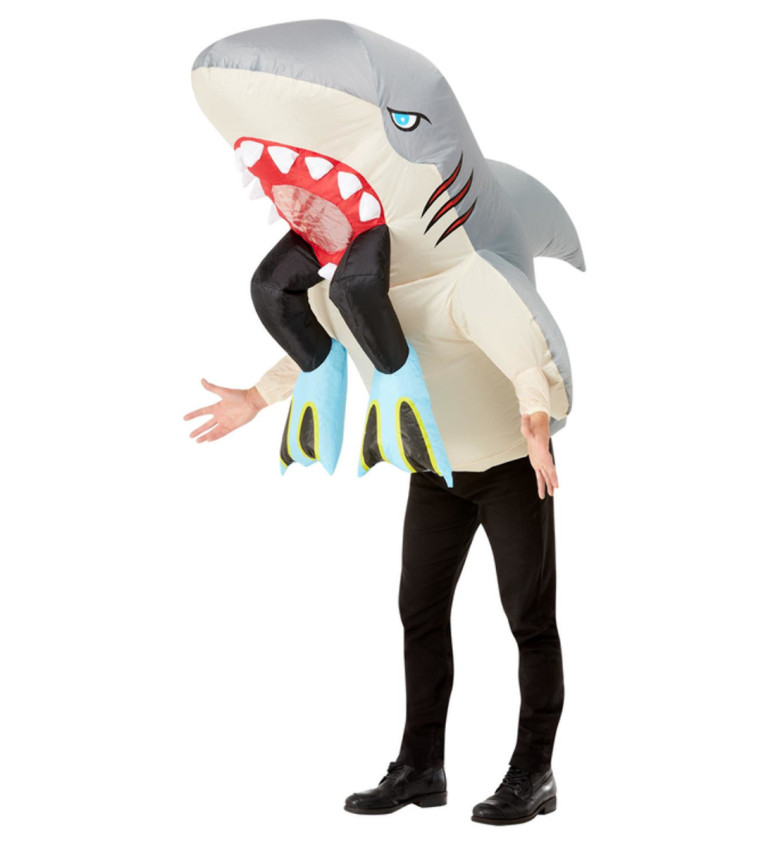 Nafukovací kostým - Žralok a potápěč