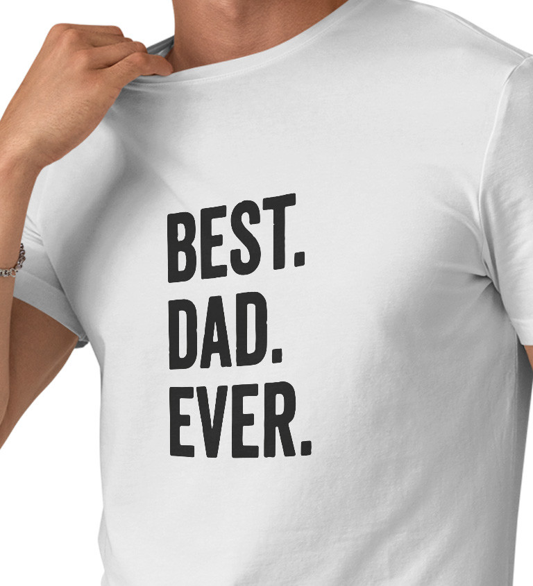 Pánské tričko bílé - Best dad ever