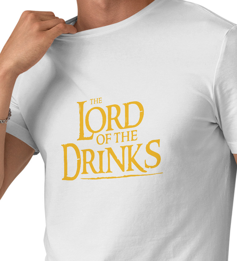 Pánské triko bílé - Lord of the drinks