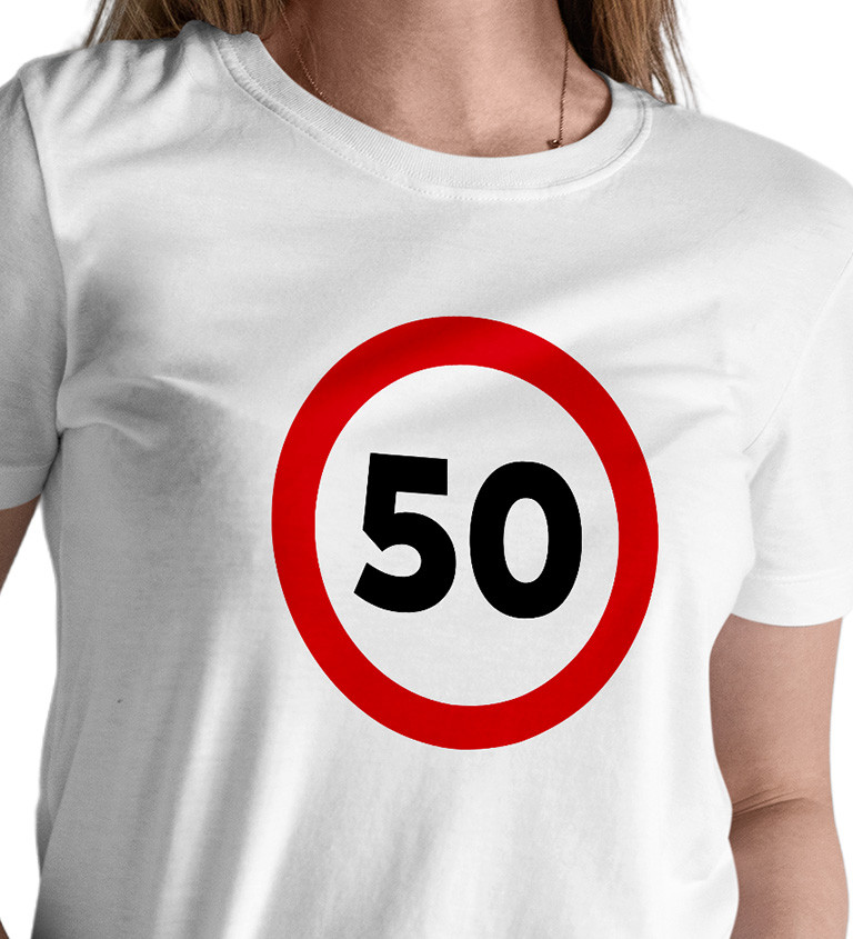 Dámské tričko bílé - 50
