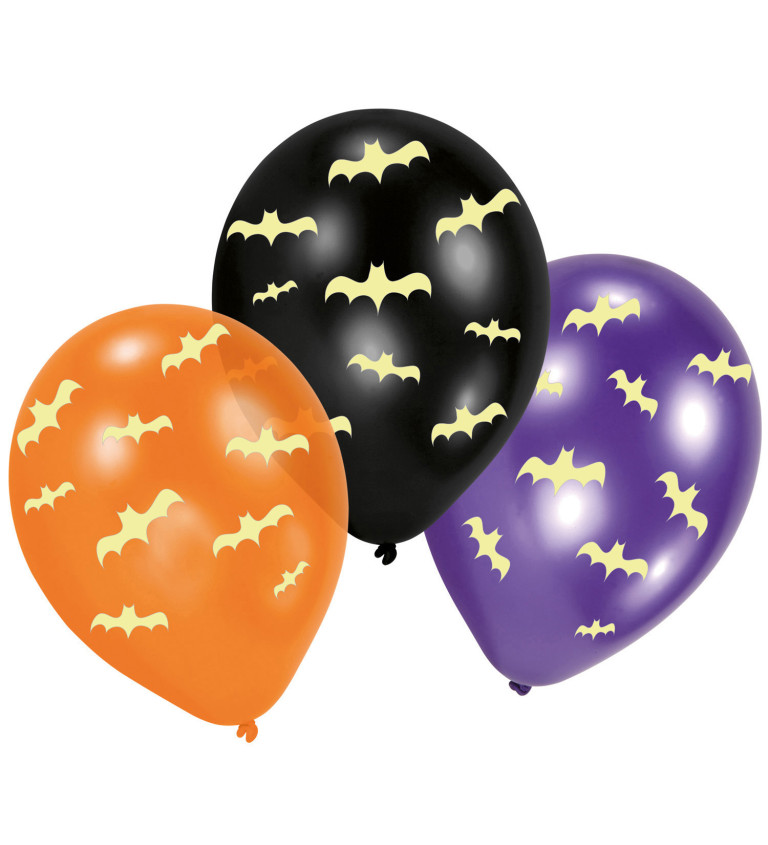 Latexové barevné balonky netopýři