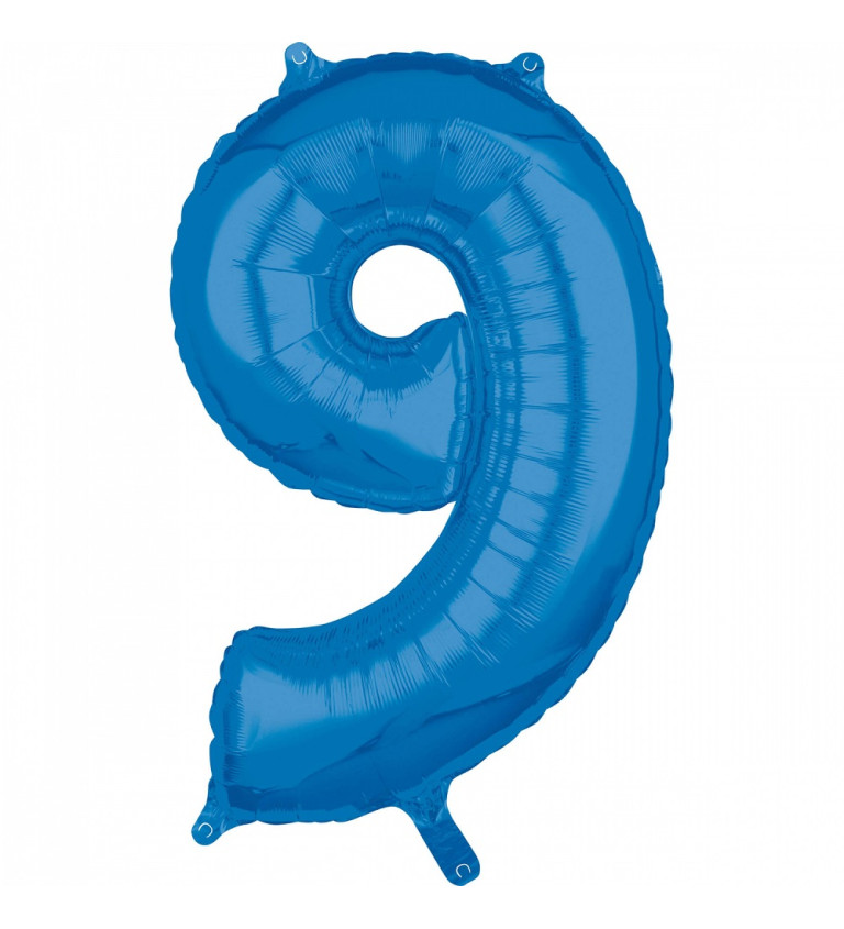 Modrý balónek s číslem 9