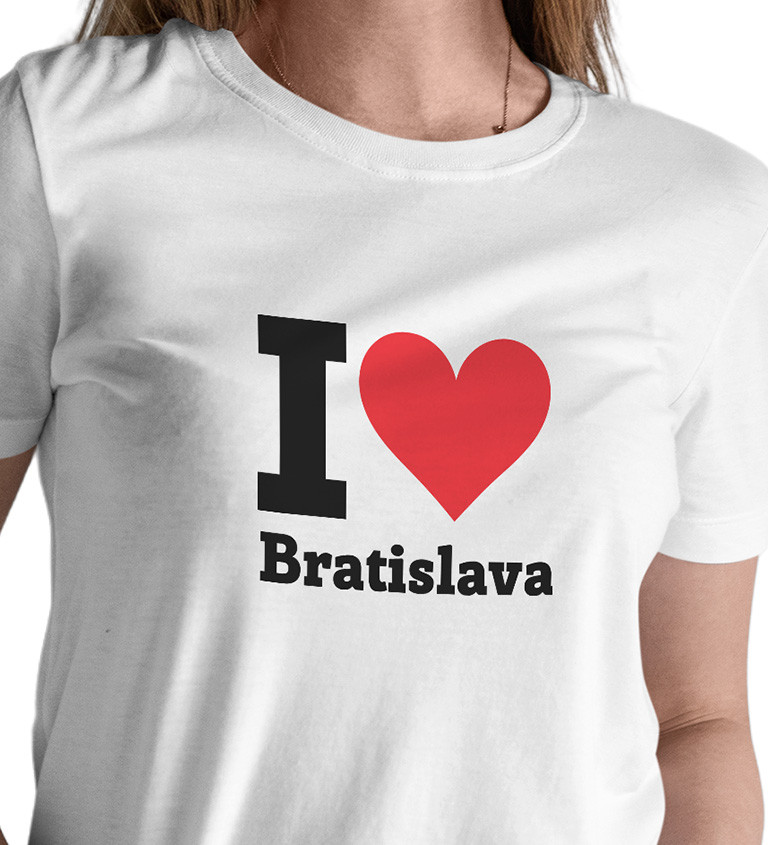 Dámské triko -I love Bratislava