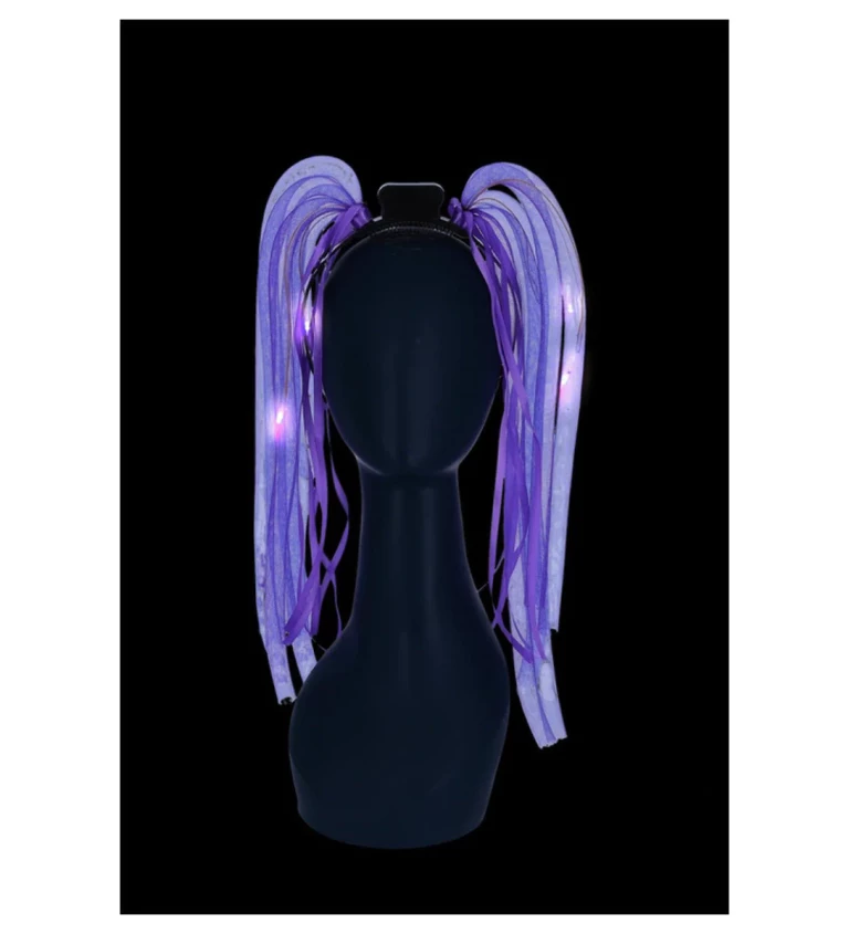 Čelenka - Svíticí fialové vlasy