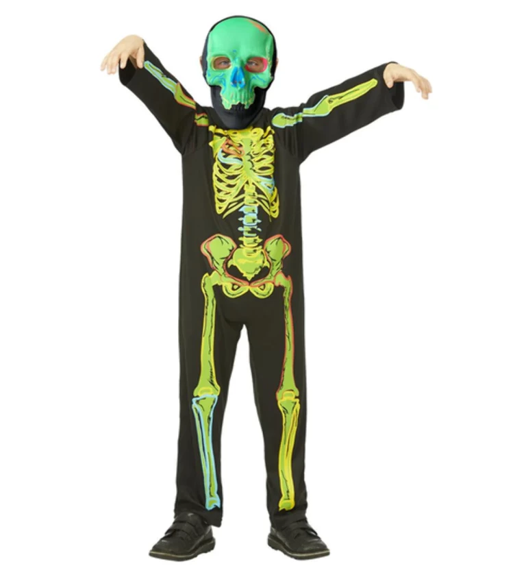 Neon Skeleton dětský kostým