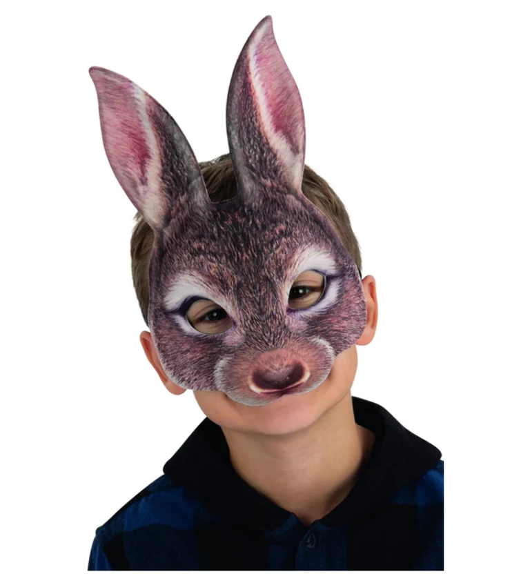 Dětská maska hnědý králík
