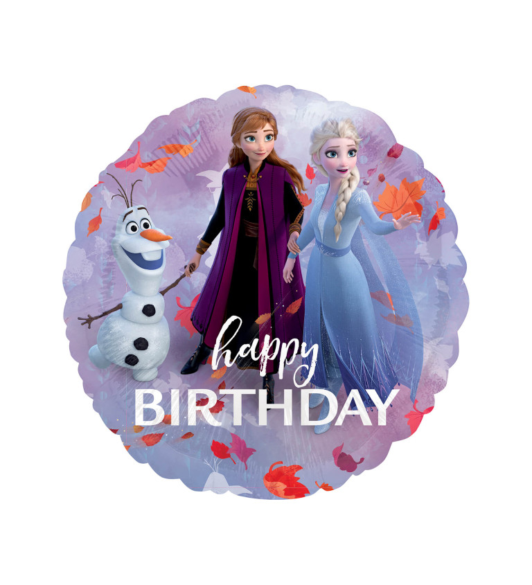Frozen balón s nápisem Happy Birthday