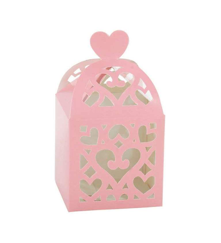 Růžový svatební box