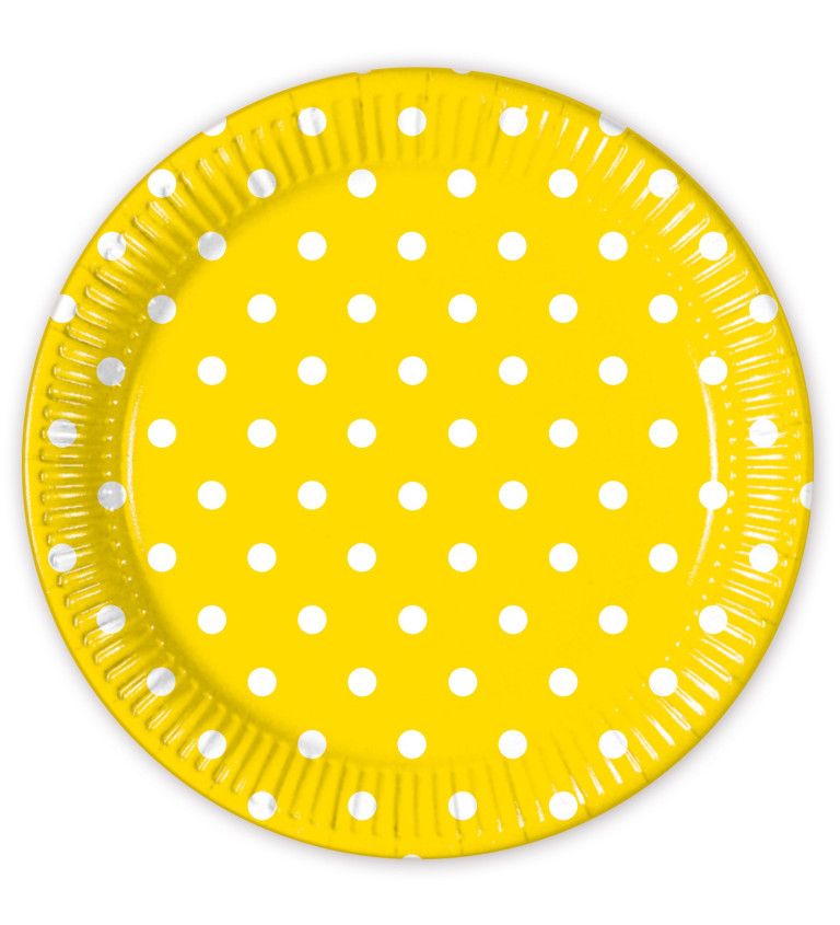 Žluté puntíkaté talířky