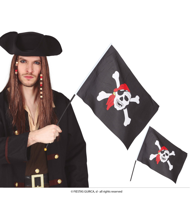 Pirátská vlajka na tyči