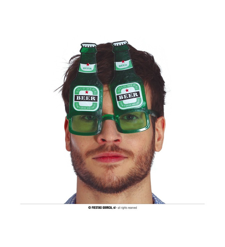 Brýle - zelené pivní lahve