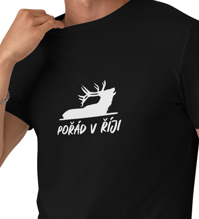 Pánské černé tričko – Pořád v říji