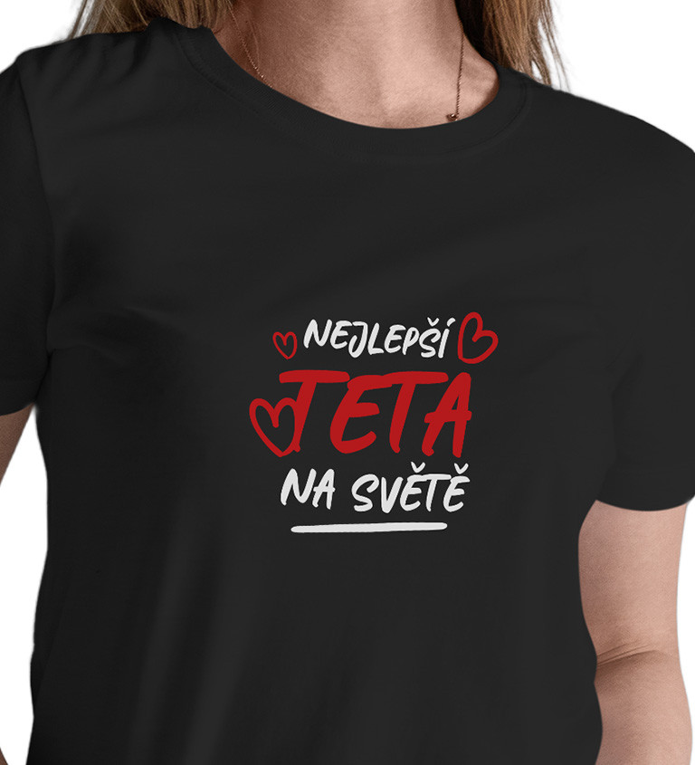 Dámské tričko černé Nejlepší teta na světě