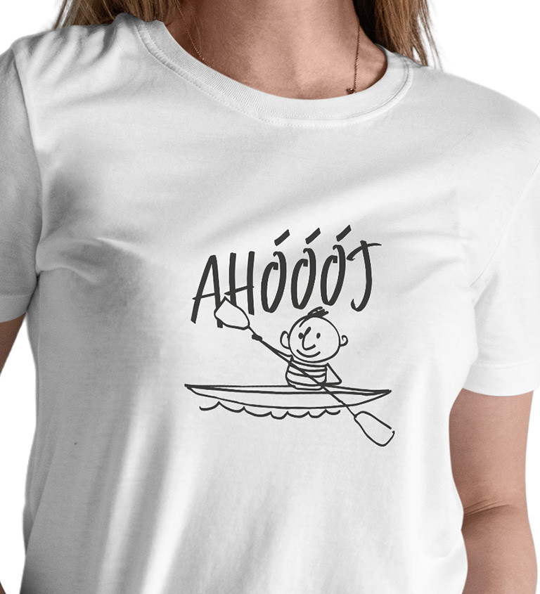 Bílé dámské tričko – Ahoooj