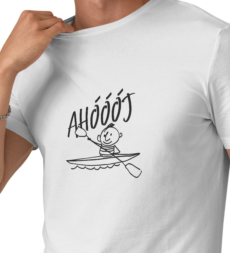 Bílé pánské tričko – Ahoooj