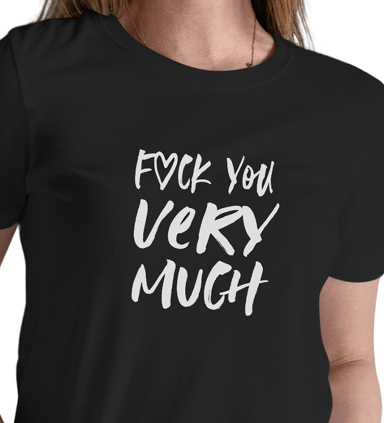 Černé dámské tričko – Fuck you very much