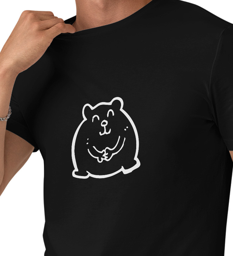 Černé pánské tričko – Křeček